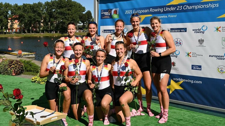 Ruder-Mannschaft Siegerehrung.