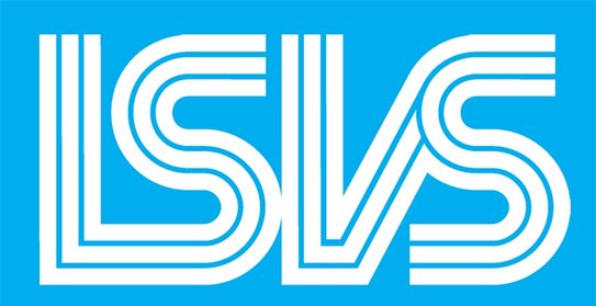 Logo LSVS in blauem Hintergrund und weißer Schriftfarbe