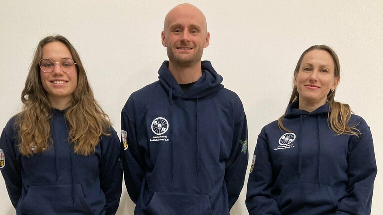 Neues Trainerteam MTB v.li.n.re: Maike Ames, Matthias Lauer, Nataliia Chencheva