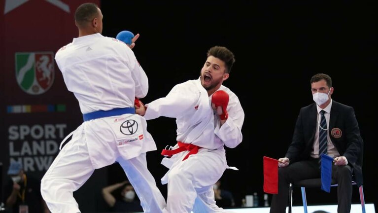 Karate-Kampf.