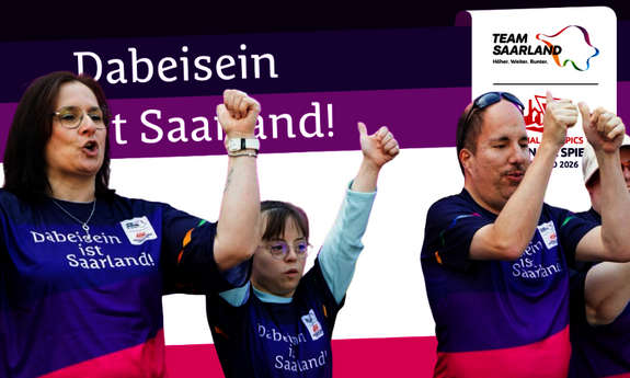 Mitglieder von Special Olympics jubeln