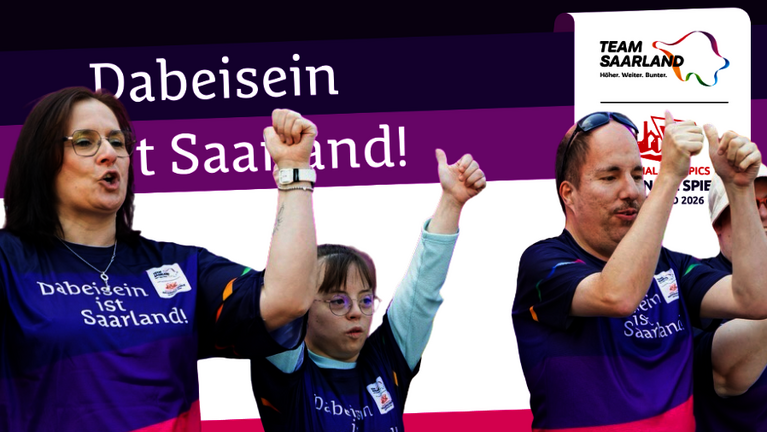 Mitglieder von Special Olympics jubeln