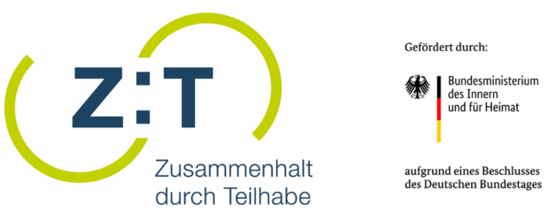 Logo Zusammenhalt durch Teilhabe und Bundesministerium des Inneren, für Bau und Heimat