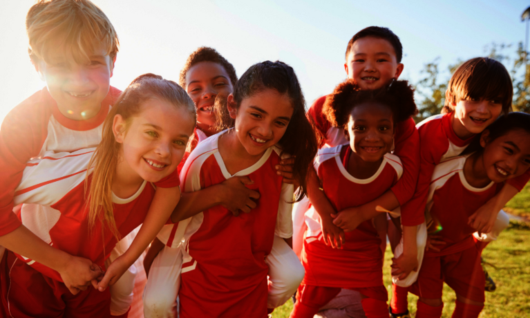 ein fußballverein aus kindern