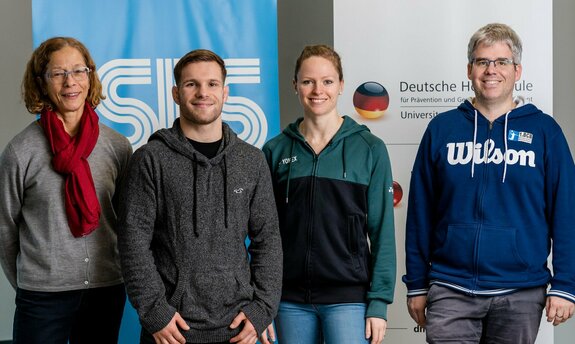 Karin Becker (LSVS), Etienne Kinsinger, Isabel Lohau und Joachim Tesche (LSVS)
