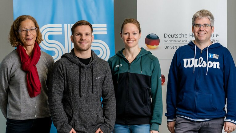 Karin Becker (LSVS), Etienne Kinsinger, Isabel Lohau und Joachim Tesche (LSVS)