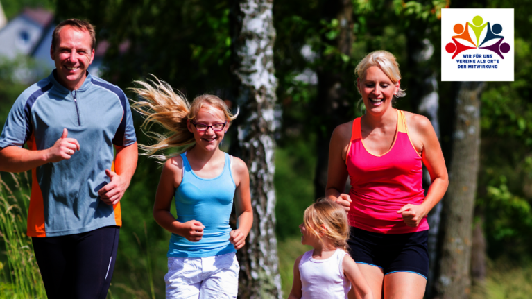 Familie in Bewegung.