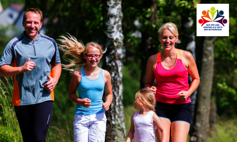 Familie in Bewegung.