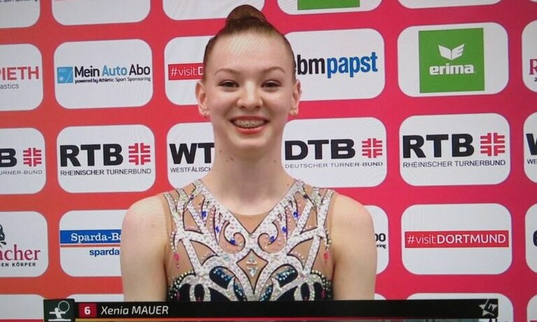 Rhythmische Sportgymnastin.