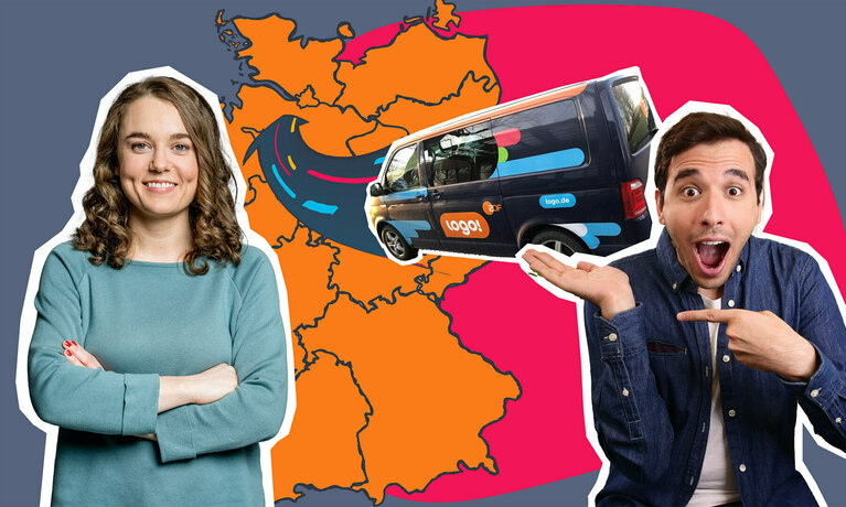 Kampagnenplakat der Logo-Tour des ZDF