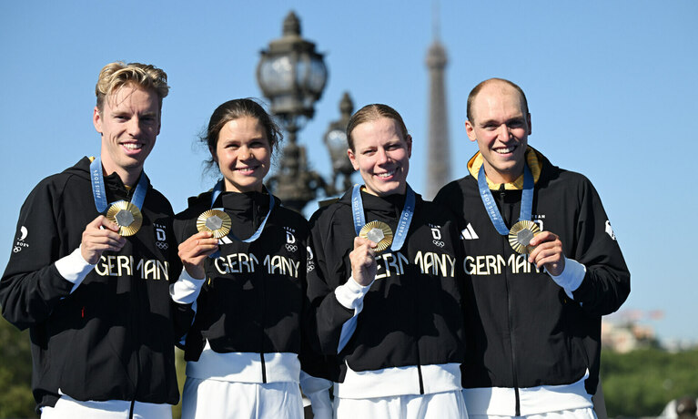 ein foto der olympia gewinner