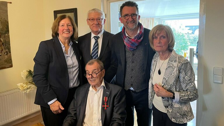 Albert Wagner mit Gästen.